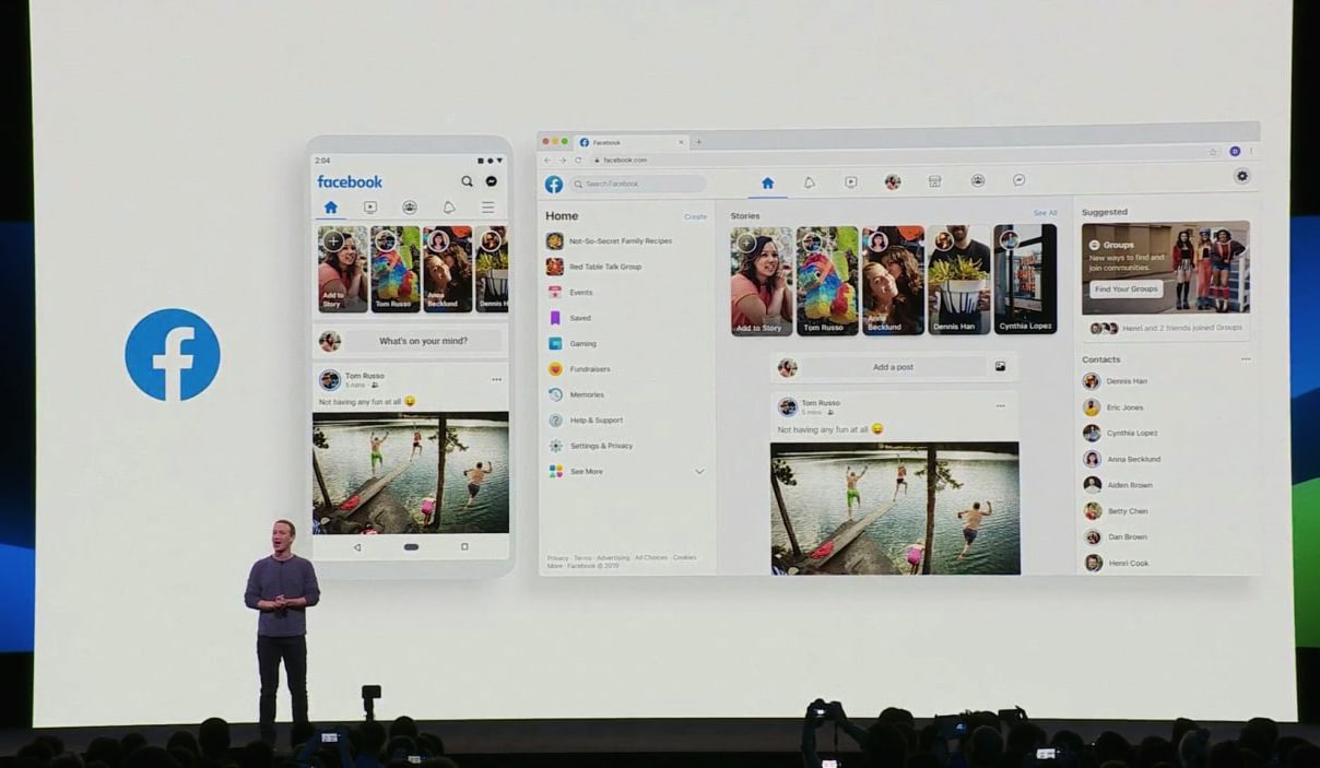 Nouvelle interface Facebook