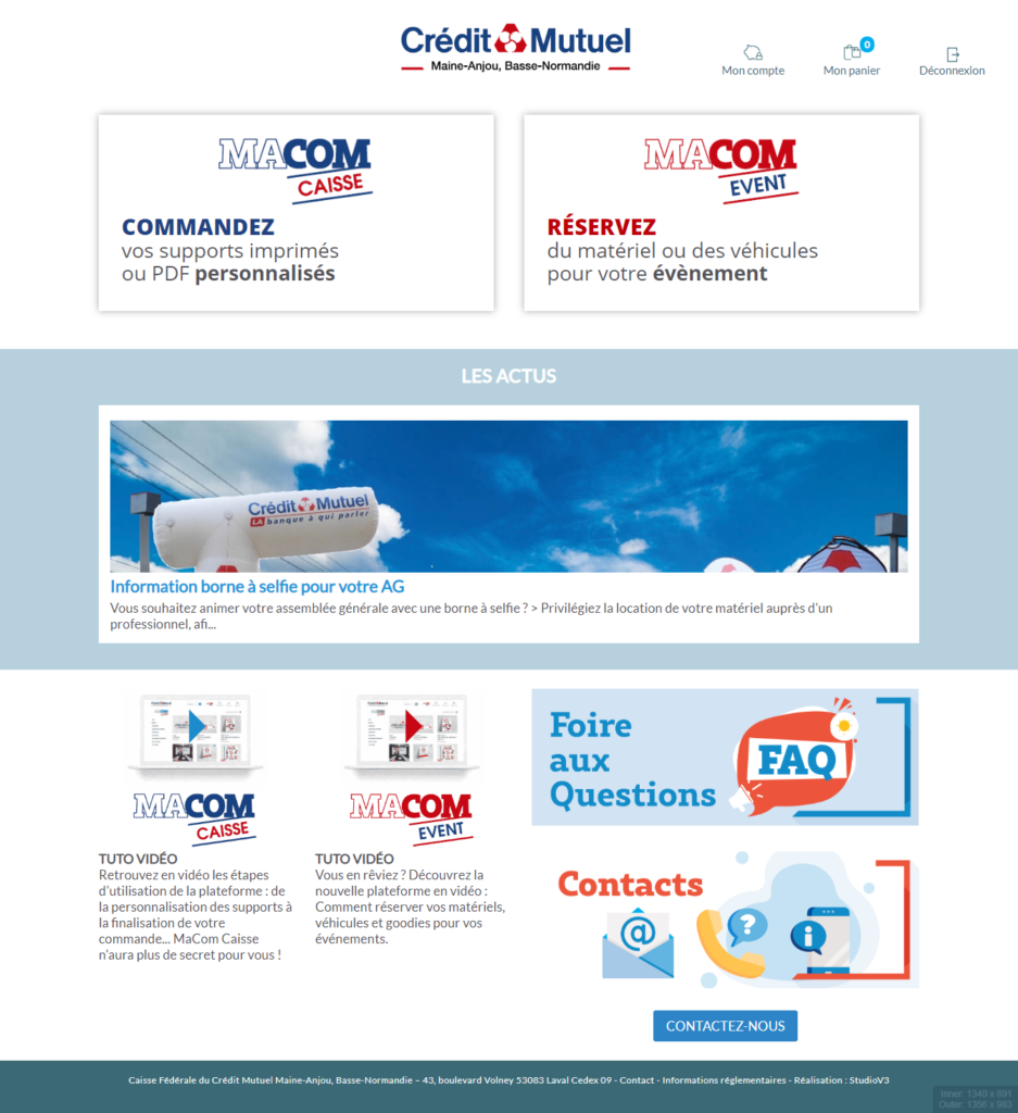 Plateforme web to print Macom 2