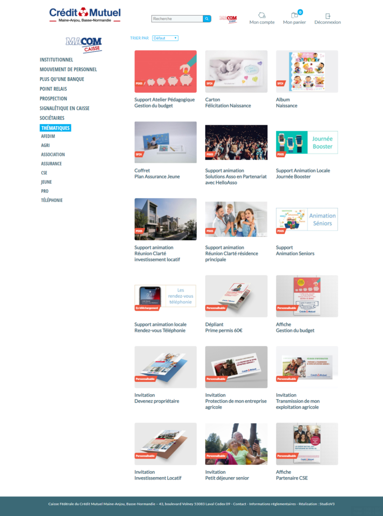 Plateforme web to print Macom 3