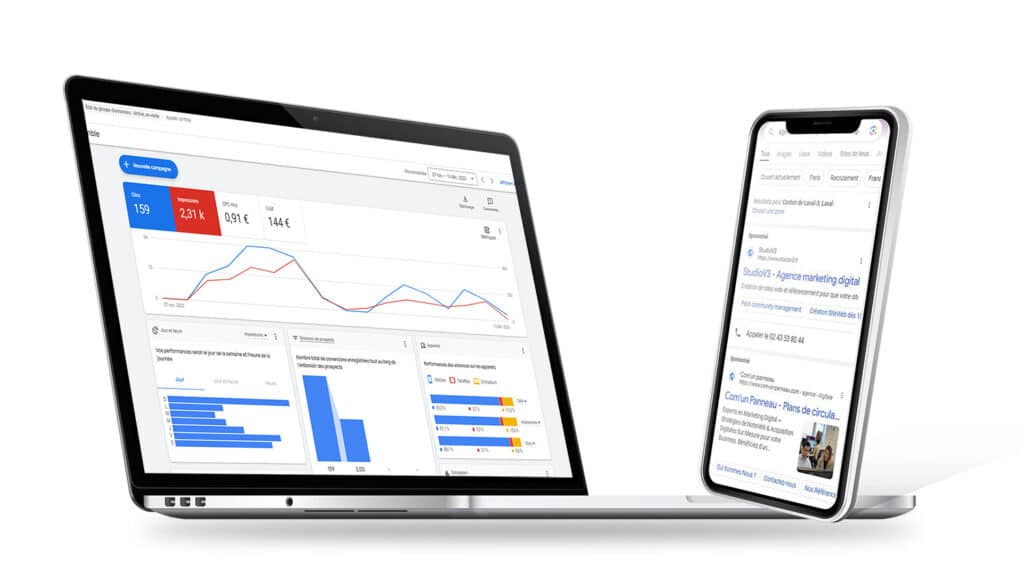 Google Ads - Agence SEO - StudioV3 à Laval