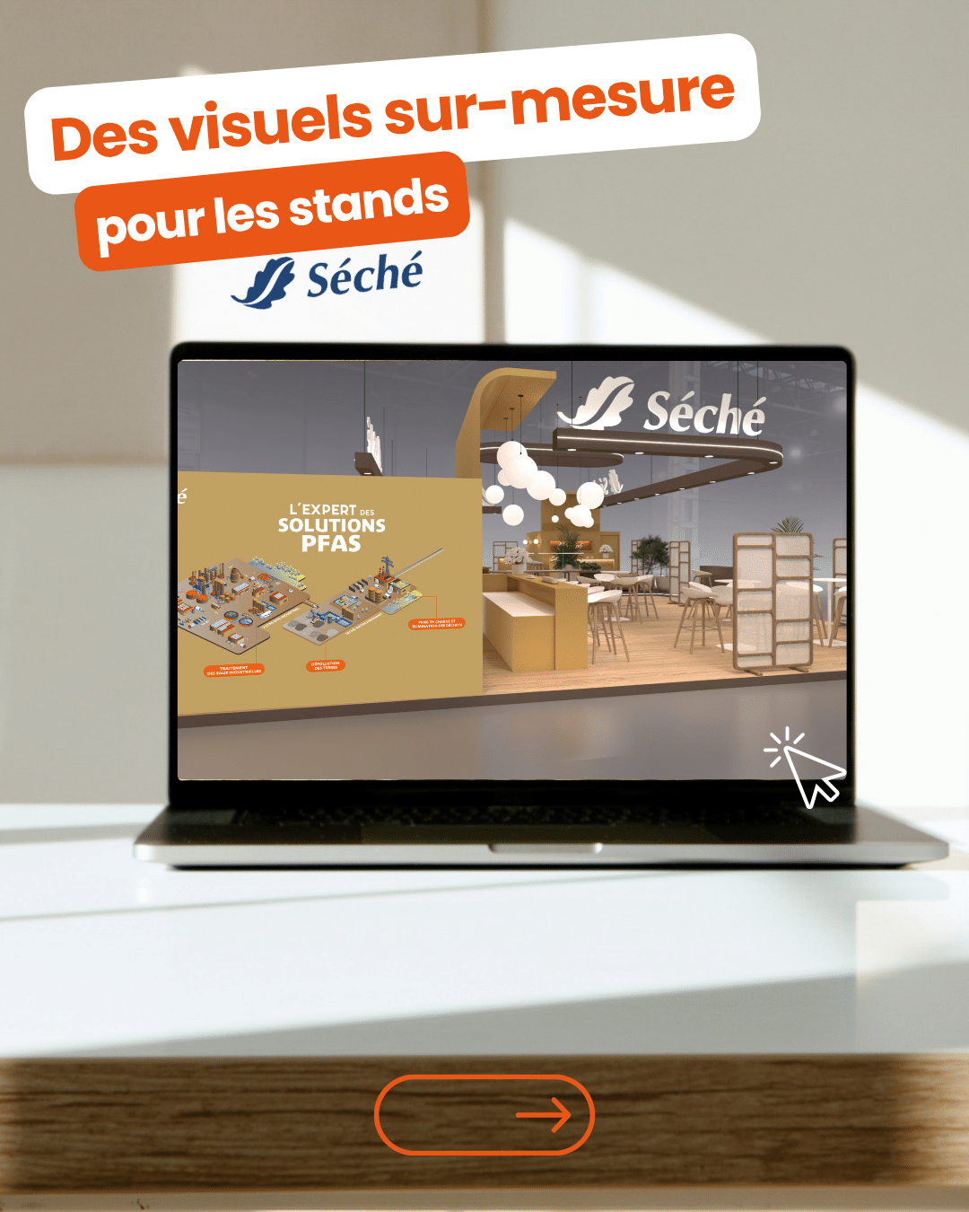 ✨ Focus projet : création graphique de décors de stands pour Séché 1