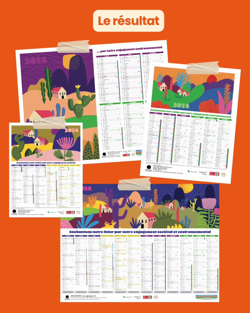 🎨 Focus projet : le calendrier 2026 d’Agir Graphic 5