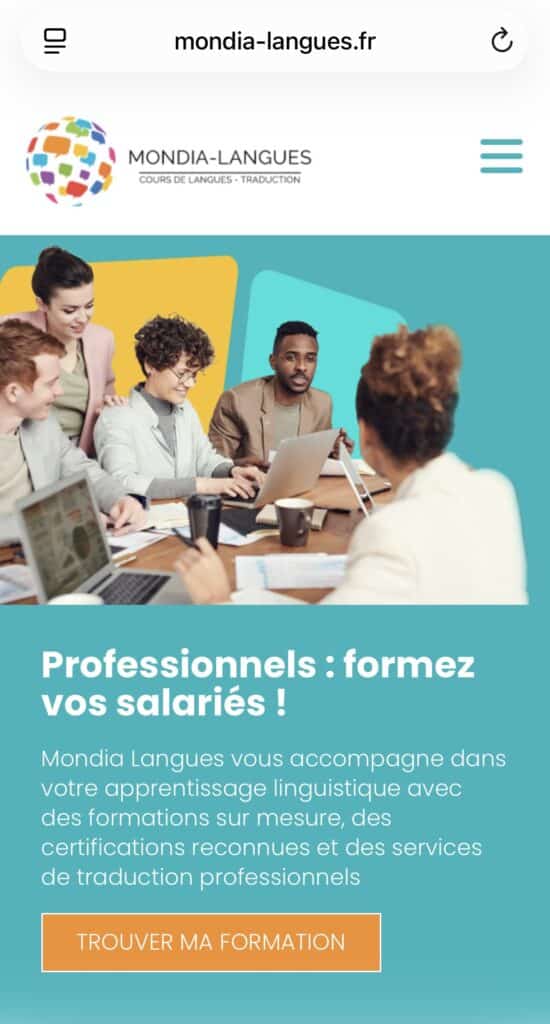 Refonte du site internet de Mondia Langues : un site pensé pour une navigation plus simple et plus efficace 2