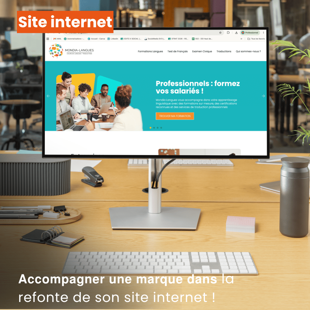 Refonte du site internet de Mondia Langues : un site pensé pour une navigation plus simple et plus efficace 1
